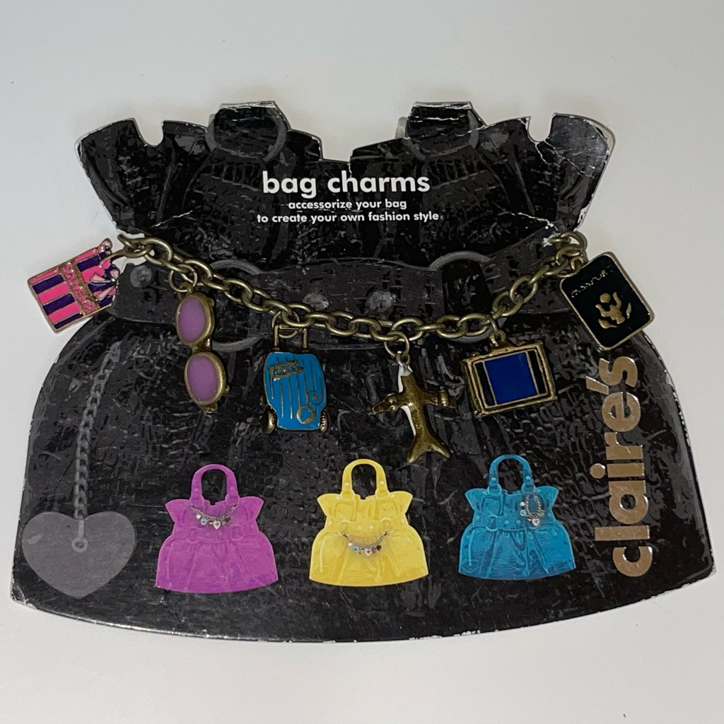 Claires Airplane Camera Suitcase Sunglasses Souvenir Bag Charms 8$